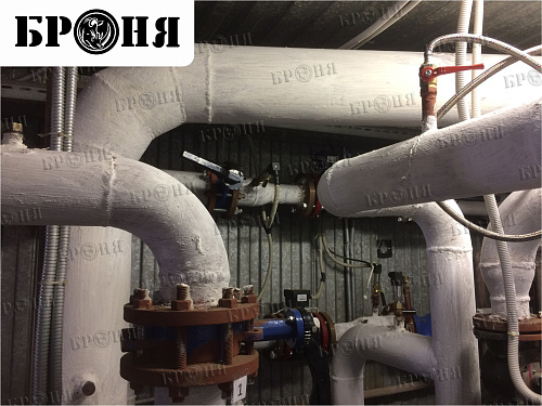 Теплоизоляция трубопровода на тепловом пункте в г. Октябрьск (фото)