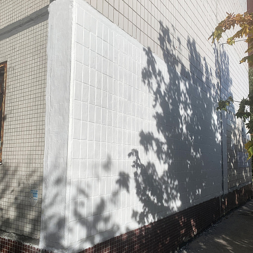 Теплоизоляция торцевой стены многоквартирного дома, г. Тольятти (фото, видео)