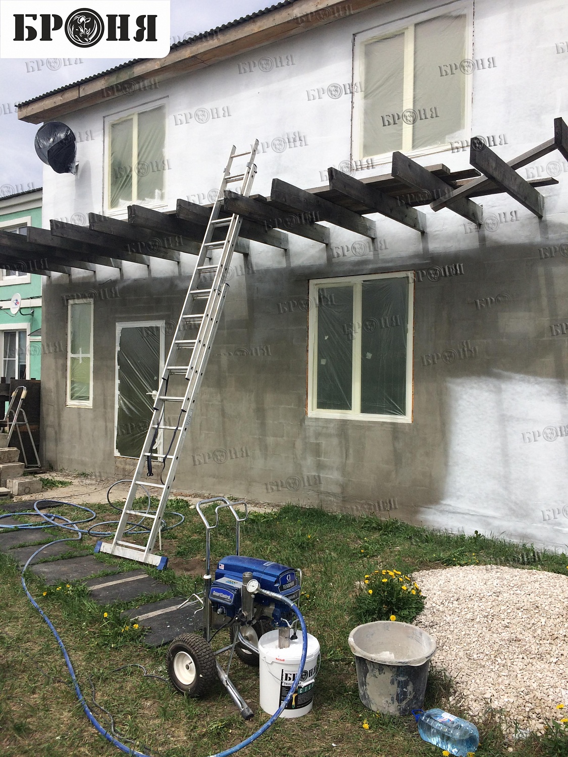 Броня Стена при теплоизоляции фасада жилого дома Тольятти Самарской области