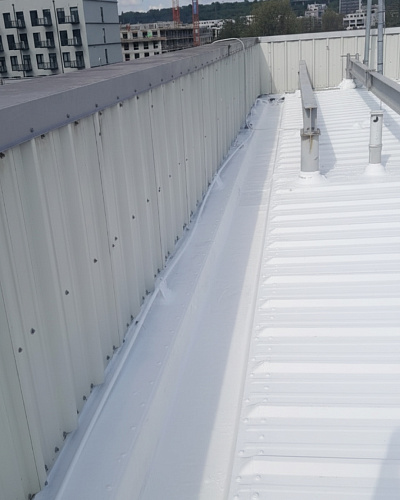 Устранение протекания металлической кровли с «Броня АкваБлок Эксперт» в Словакии (фото, видео)