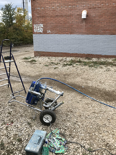 Броня Стена и Броня Фасад при теплоизоляции фасада помещения и металлических ворот  (г. Тольятти Самарская область) (фото и видео)