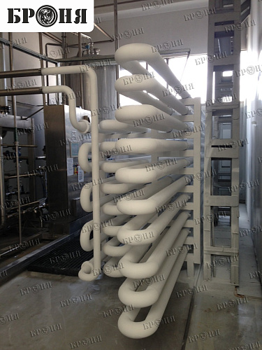 Bronya Thermal Insulation. Application on the holding tank of the finished product bottling line at MPBC Ochakovo.