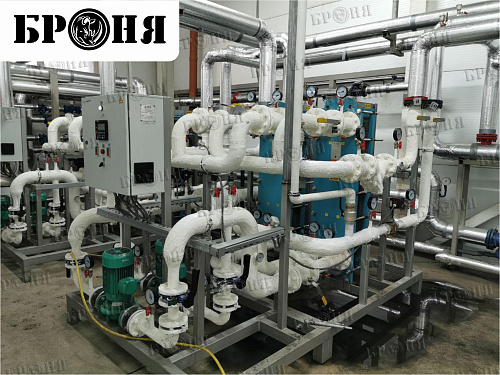 Теплоизоляция Броня на тепловом пункте предприятия ООО "ТЕХНА" г. Липецк (фото)