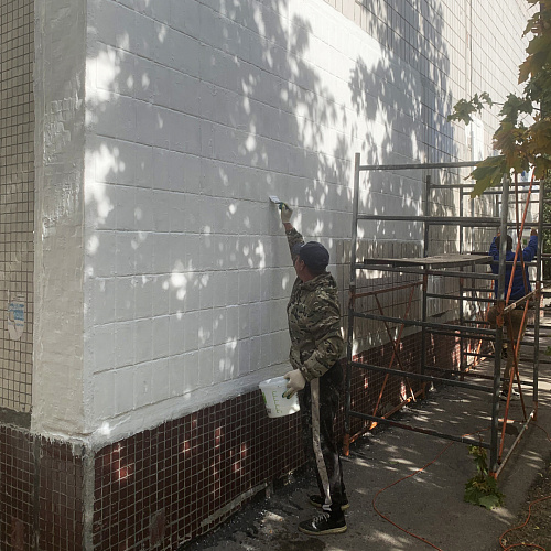 Теплоизоляция торцевой стены многоквартирного дома, г. Тольятти (фото, видео)