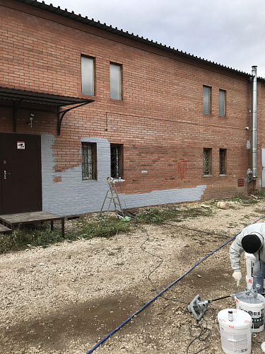 Броня Стена и Броня Фасад при теплоизоляции фасада помещения и металлических ворот  (г. Тольятти Самарская область) (фото и видео)