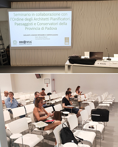 Bronya Italy at a Seminar in Padua: Thermal Insulation Technologies for Architects and Landscape Designers (Photos)