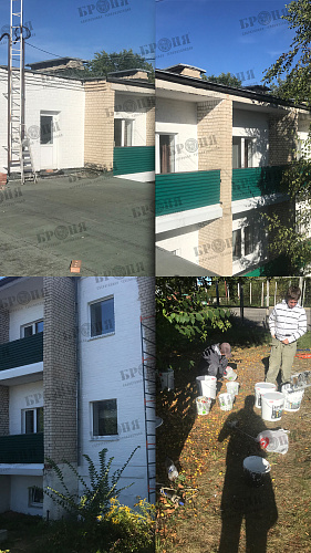 Теплоизоляция Броня Фасад на стенах пансионата Волна, на п.о. Капылово в г. Тольятти (фото+видео)
