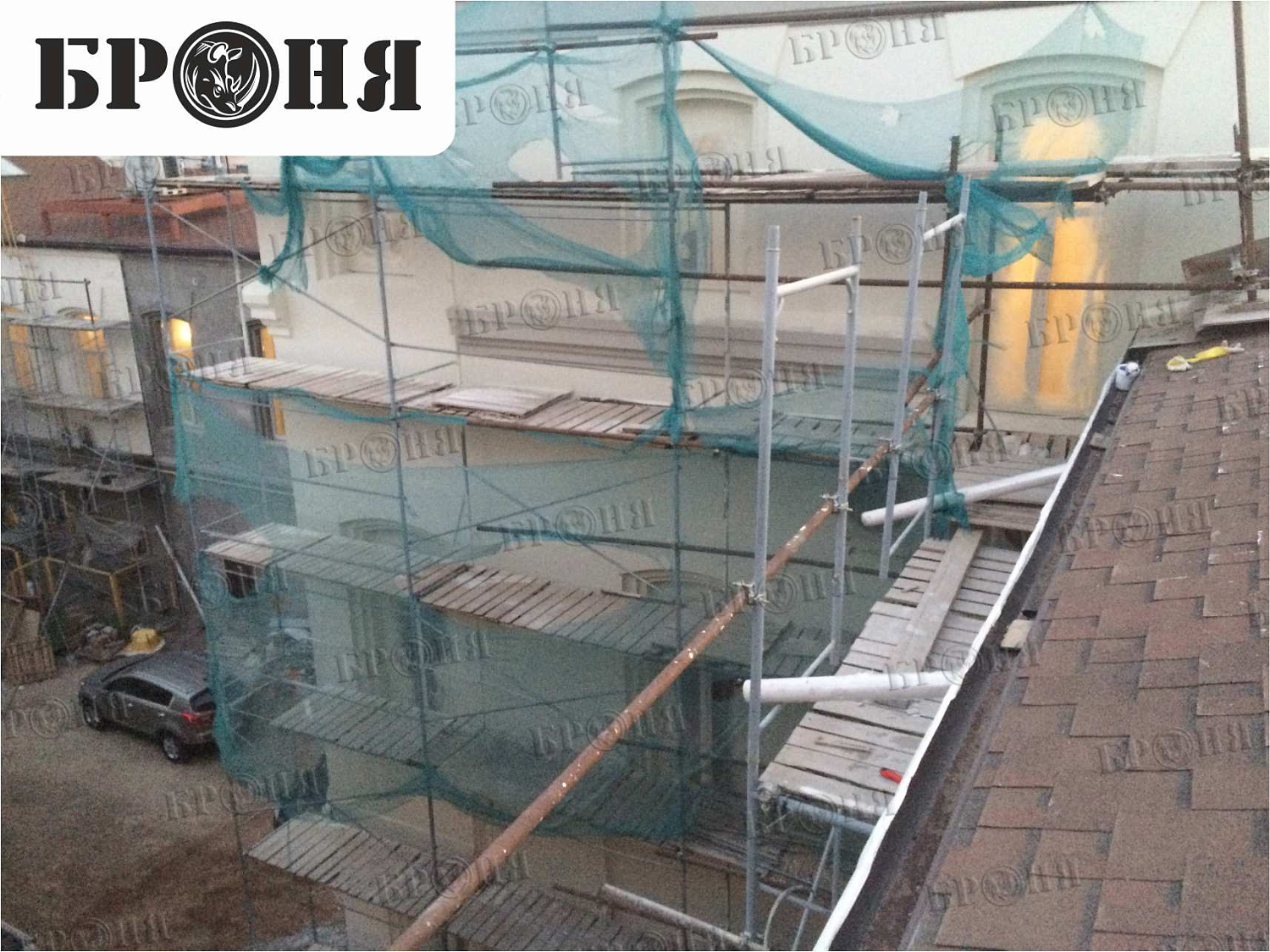 Thermal insulation Bronya on an architecture monument - Bonotel hotel in Astrakhan