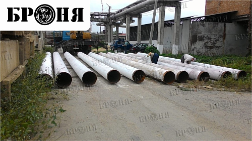 Thermal insulation Bronya on the heat pipe of the municipal unitary enterprise (MUP) of the communal economy of Stavropol (photo)