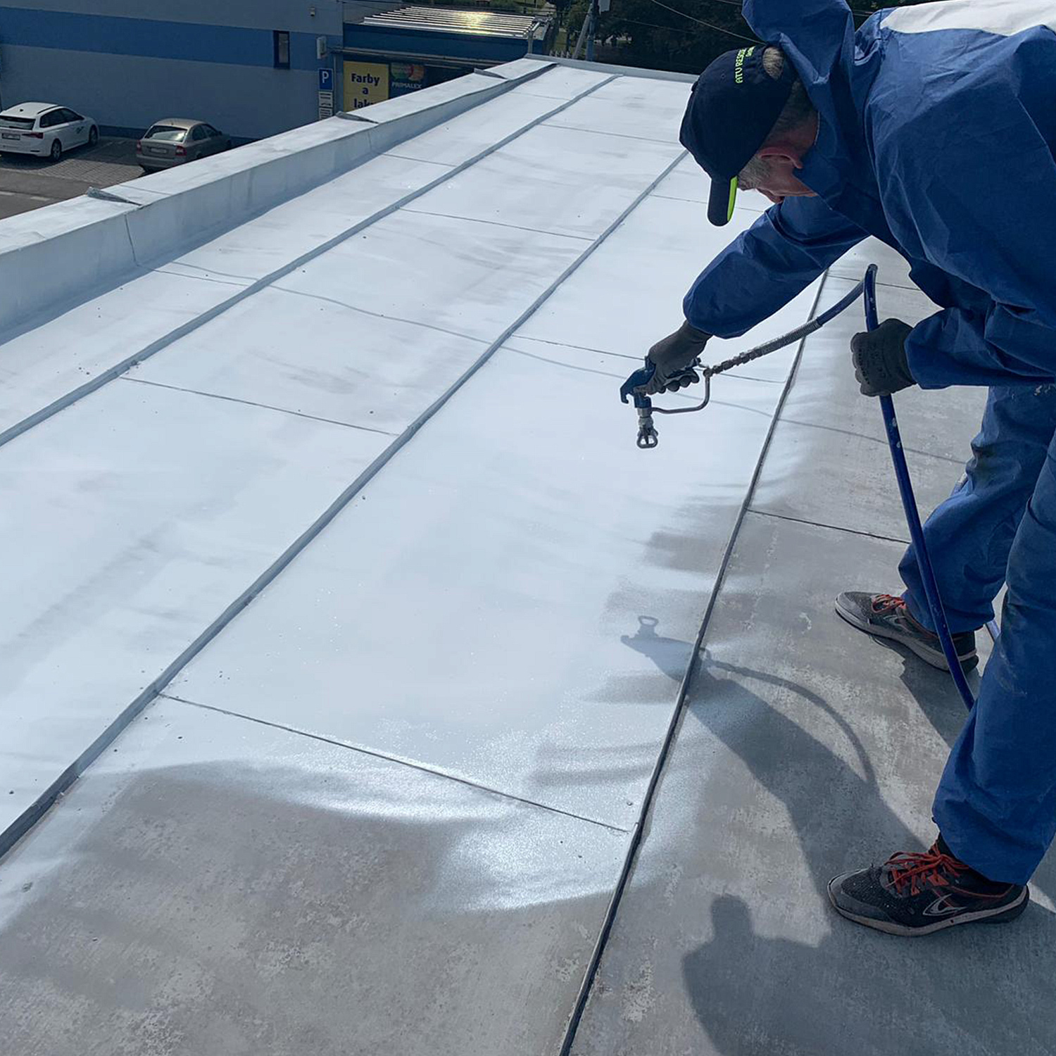 Application of "Bronya Classic NF" and "Bronya AquaBlock Prism" on the Roof and Polycarbonate Tunnel of the Sugar Factory in Dubnica nad Váhom, Slovakia (photos and video)
