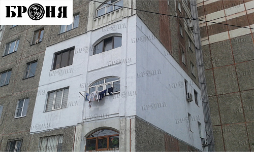 Теплоизоляция Броня при утеплении внешней стороны квартиры в г. Алматы (фото)