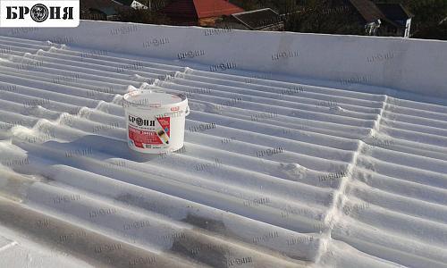 Application of 1.5 mm Bronya Aquablock on the slate roof, Stanitsa Kanevskaya (Krasnodar region) (photo and video).