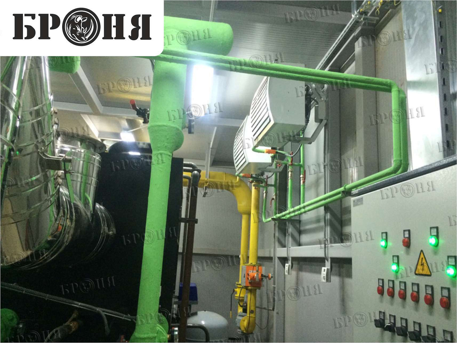 Moscow, pipeline of the autonomous boiler plant at the production base of JSC "MOSGAZ"