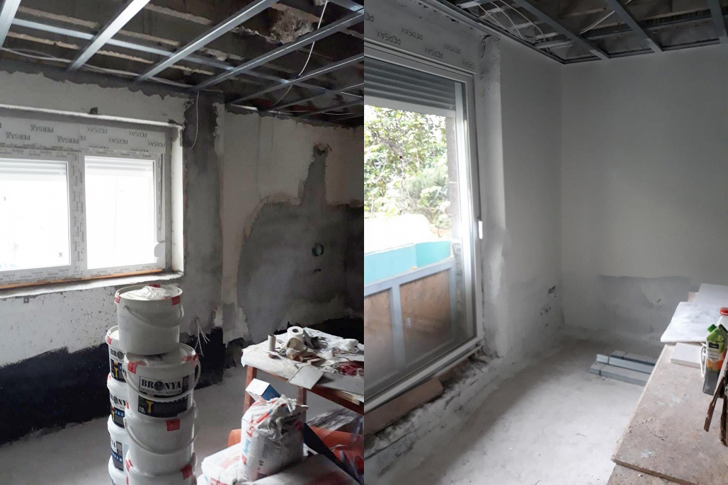 Bronya Facade and soil Bronya Universal during insulation of a basement apartment in Split, Croatia