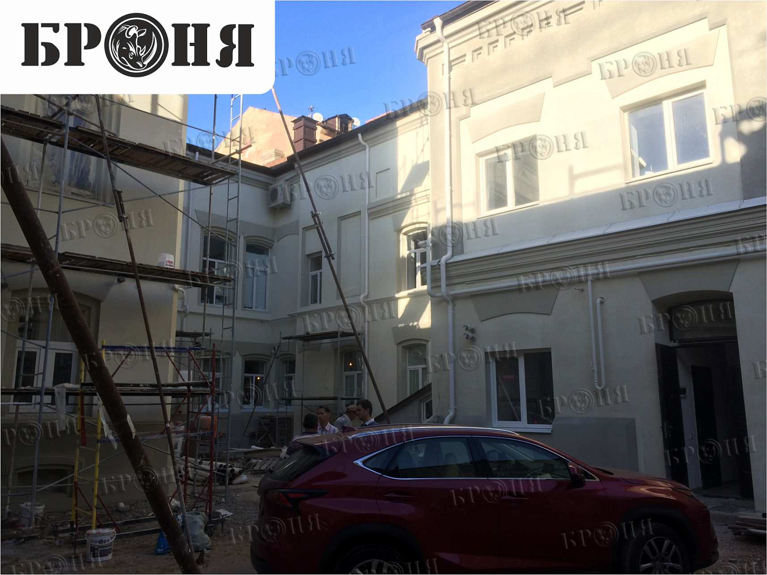 Thermal insulation Bronya on an architecture monument - Bonotel hotel in Astrakhan