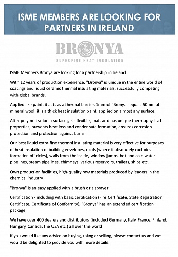 Bronya Expands Its Collaboration In Ireland (ISME Magazine)