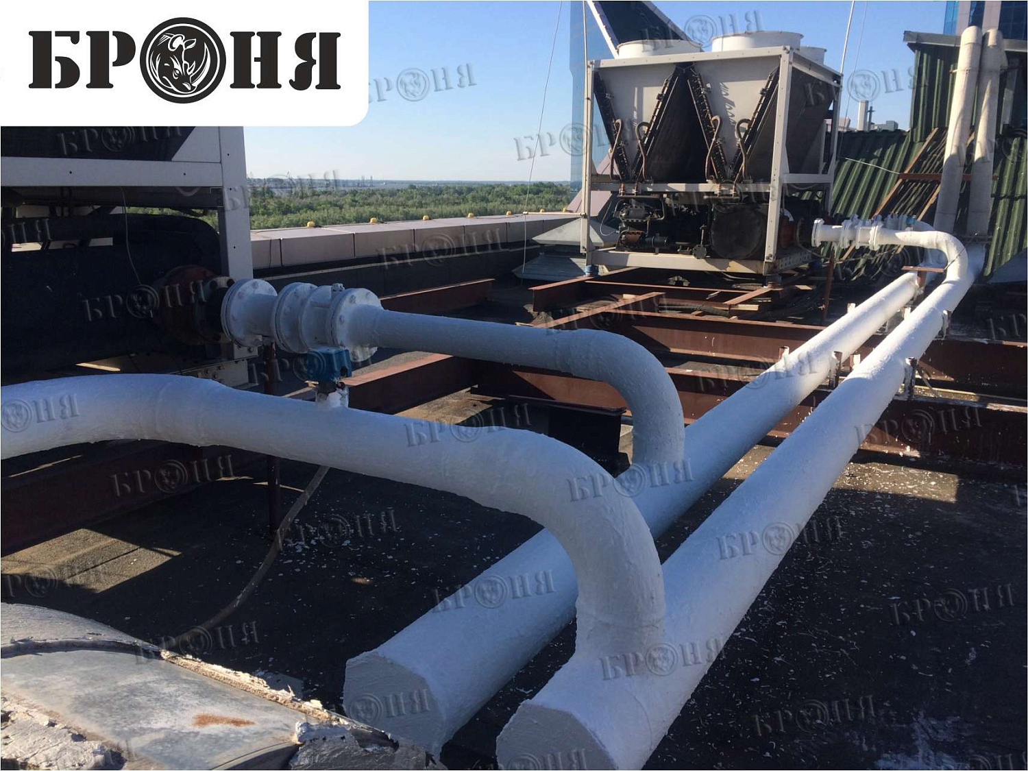 Bronya Thermal Insulation on a Pipeline