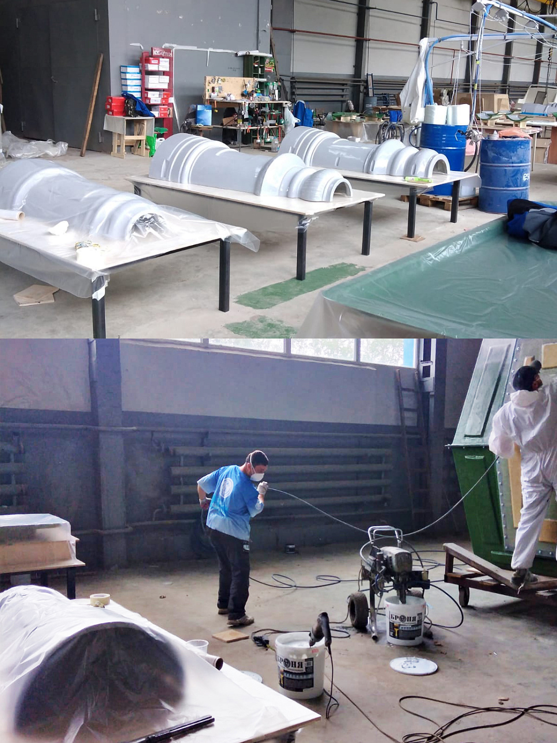 "Bronya AquaBlock Prism + Bronya Classic NF" in the Industrial Production Cycle of Composite Prefabricated Buildings (photos and video)