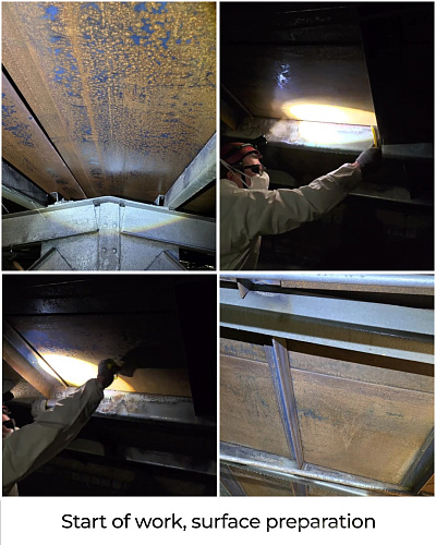 Comprehensive protection and thermal insulation of metal structures at PAO Severstal with "Bronya", Cherepovets (photo)