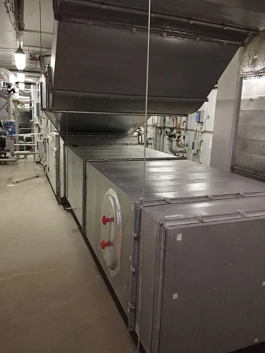 Application of ultra-thin thermal insulation "Bronya Classic NF" for thermal insulation of ventilation systems at the Raduzhny water park, Cherepovets (photo)