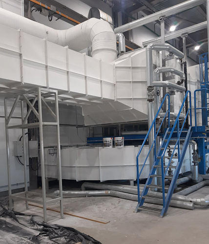 Mass application of BRONYA Classic NF in the ducts of the pulp and paper mill "KAMA", Krasnokamsk, Perm Krai ( photo)