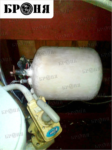 Insulation Bronya on the boiler for the yacht in Saratov (photo)