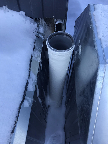 Bronya Classic, Winter, thermal insulation of stormwater drainage of a residential complex in the Samara region. (photo + video)