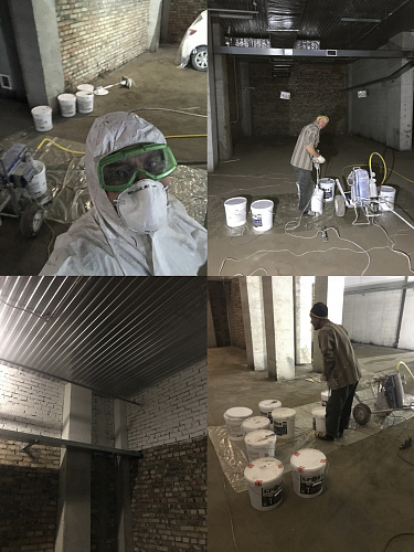 Броня Фасад при теплоизоляции паркинга для магазина "Пятерочка", г.Самара (фото+видео)