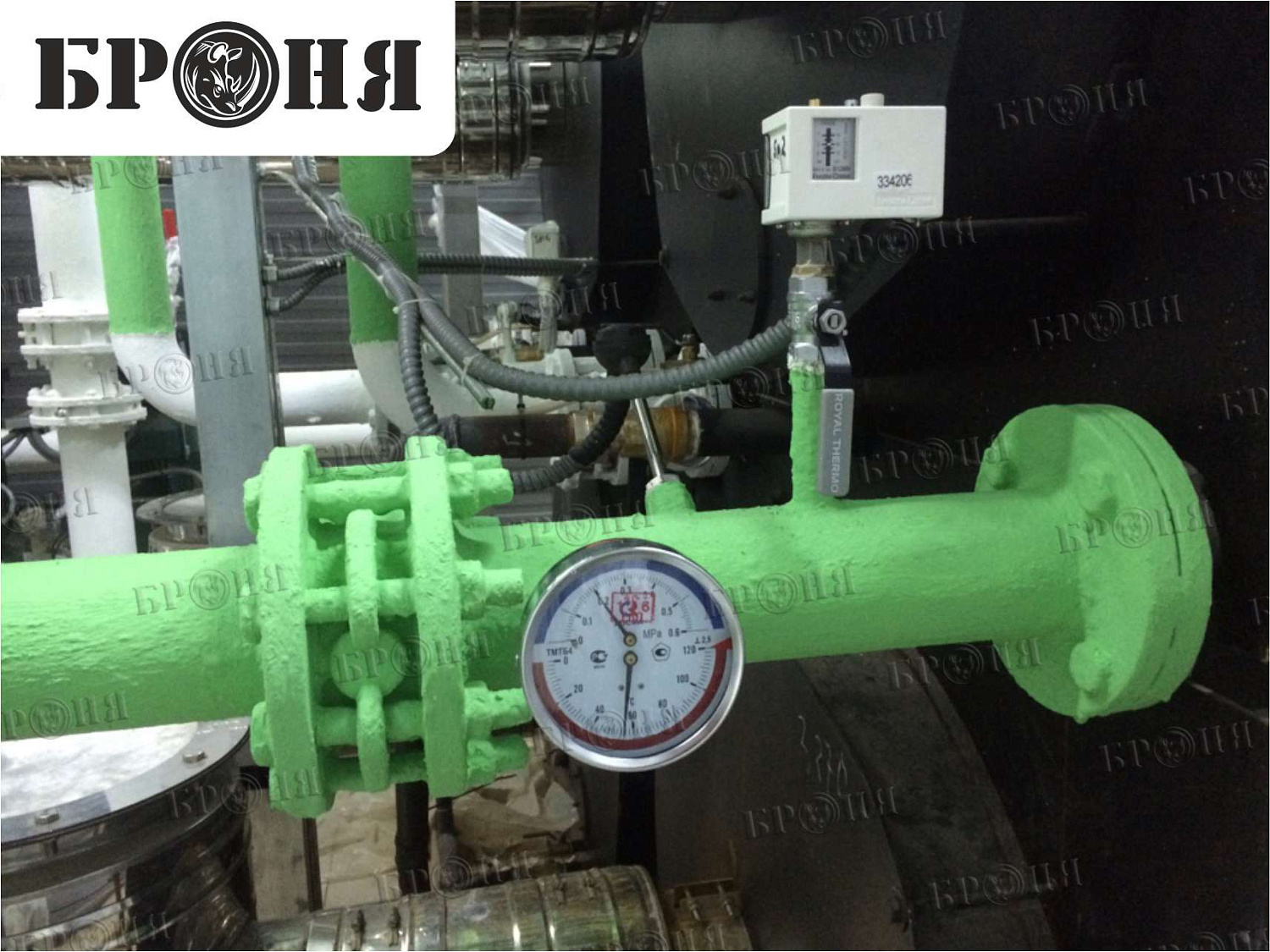 Moscow, pipeline of the autonomous boiler plant at the production base of JSC "MOSGAZ"