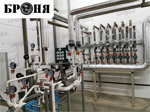 Теплоизоляция Броня на тепловом пункте предприятия ООО "ТЕХНА" г. Липецк (фото)