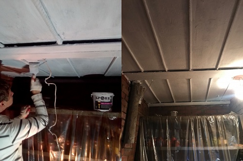 Bronya Metal and Classic for thermal insulation of a metal ceiling in a private cellar! (photo + video)