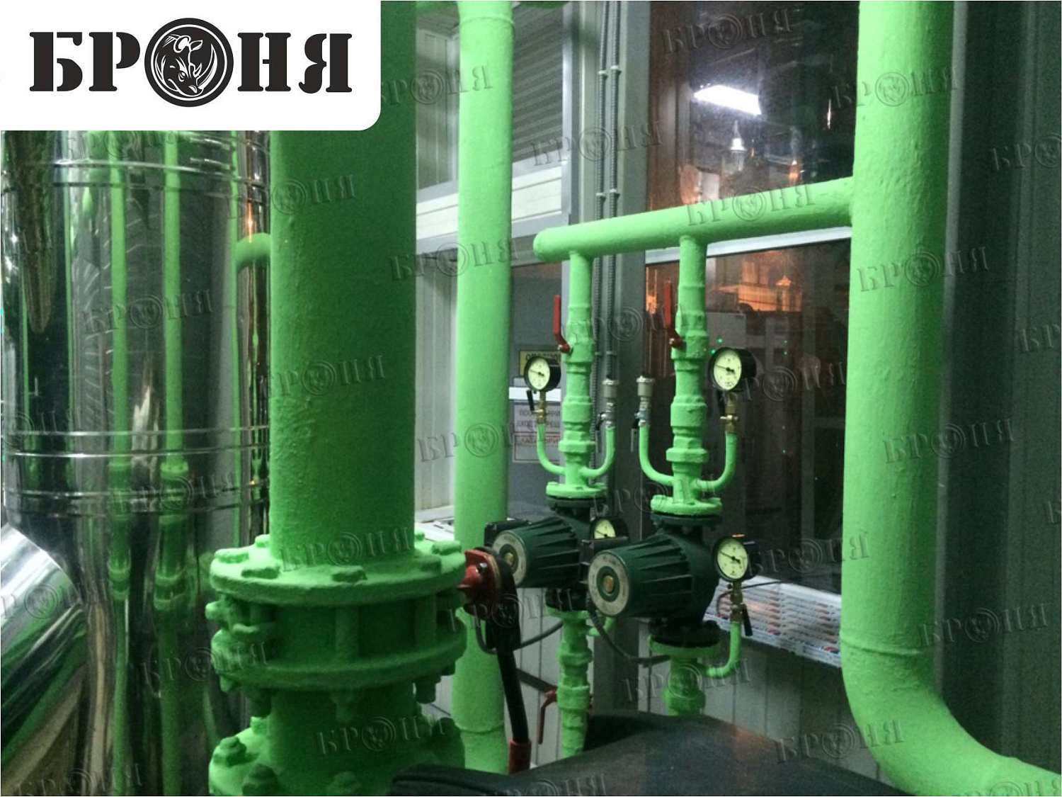 Moscow, pipeline of the autonomous boiler plant at the production base of JSC "MOSGAZ"