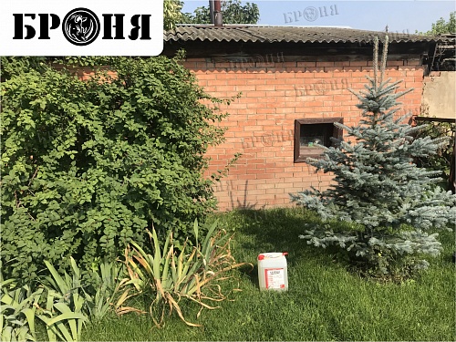 Гидрофобизация кирпичного фасада бани частного дома  в г. Тольятти Самарской области (фото и видео)