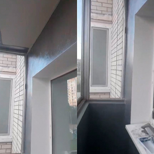 The application of Bronya Facade NF in combination with Bronya Light NF for the insulation of the balcony of an apartment in Blagoveshchensk, Amur region (photos and videos)