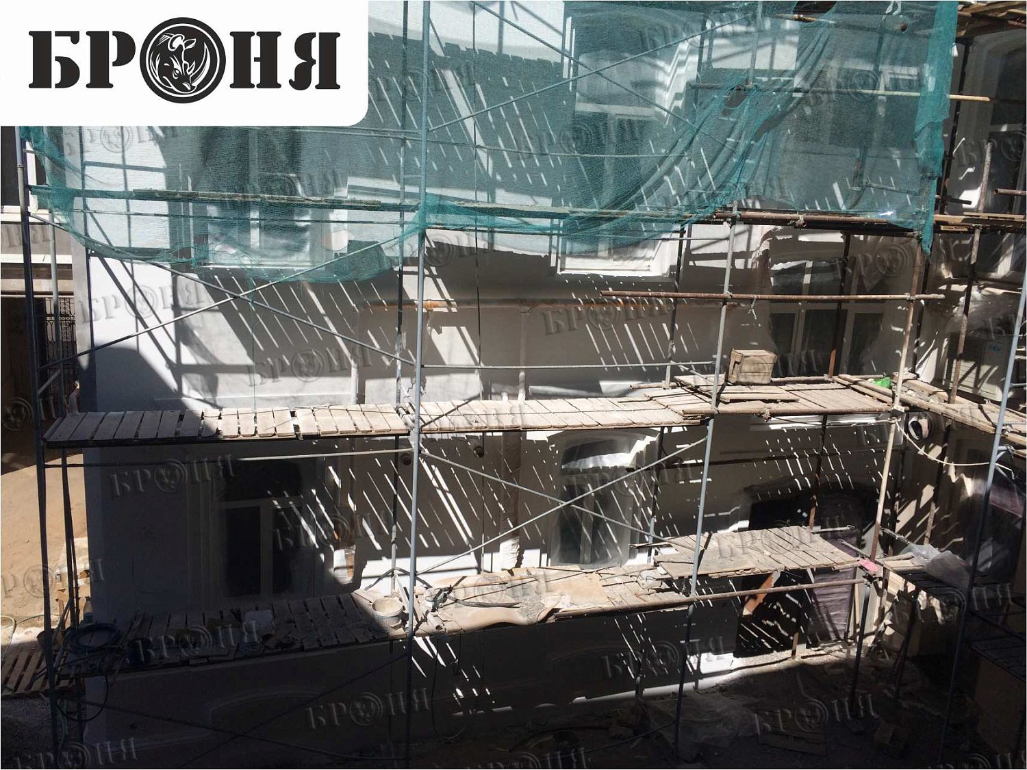 Thermal insulation Bronya on an architecture monument - Bonotel hotel in Astrakhan