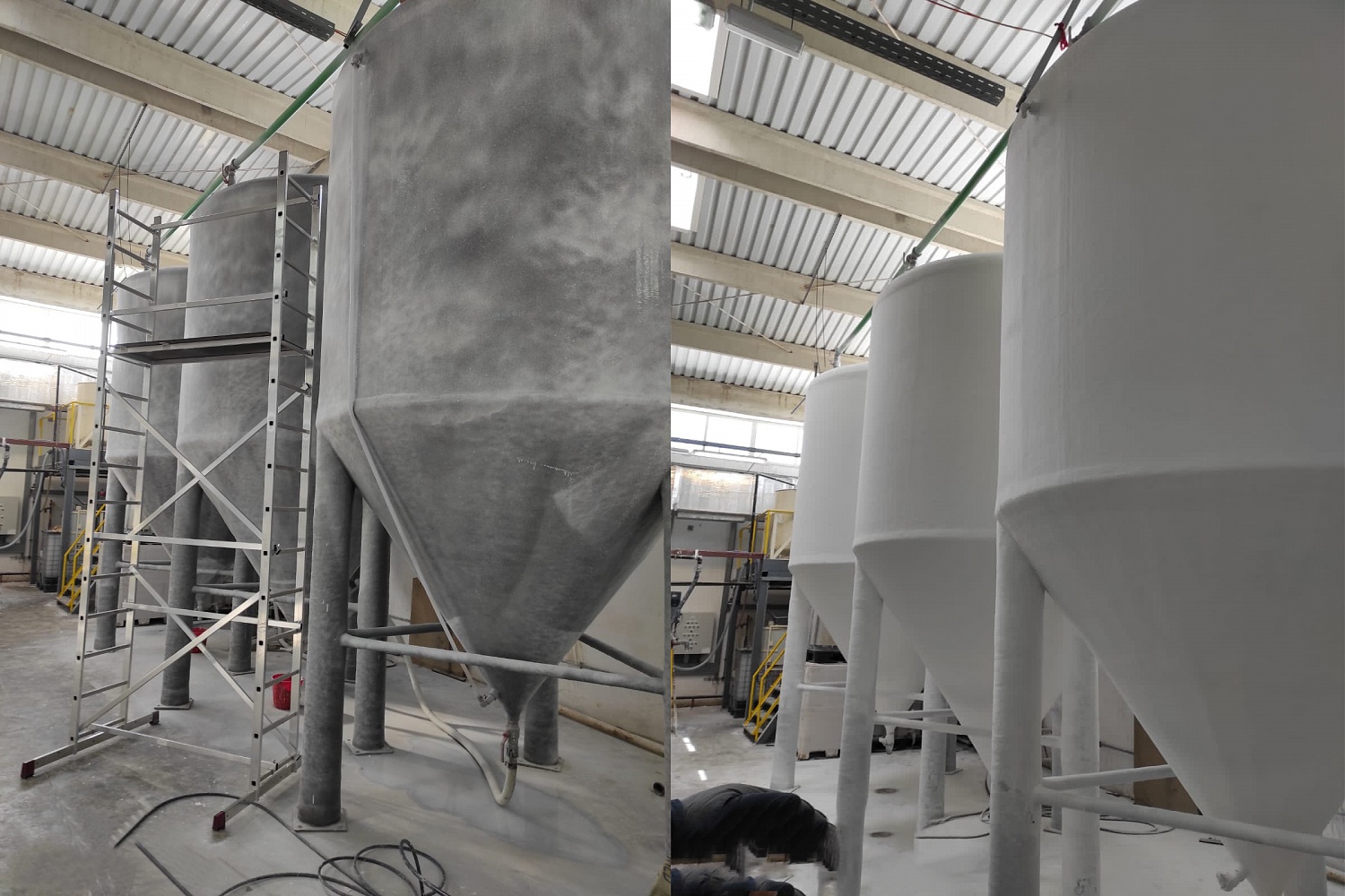 Thermal insulation Bronya on the tanks of a dry fuel plant. Croatia (photo)