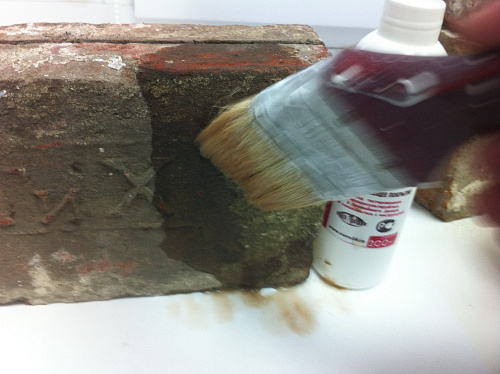 Test water Repellent Bronya of clay bricks production of the XIX century