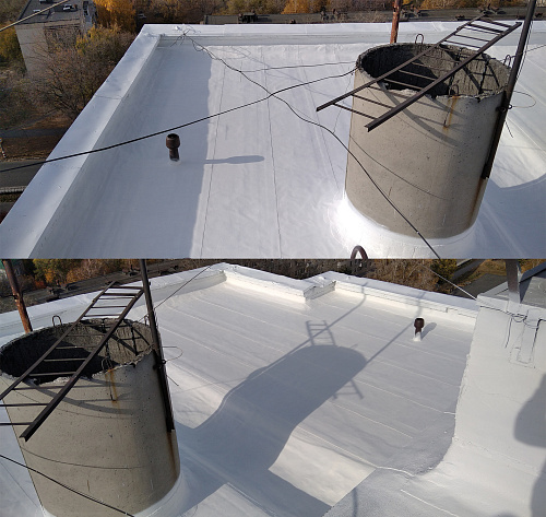 Bronya Aquablok in overhaul on the roof of the house, Ulyanovsk (photo + video)