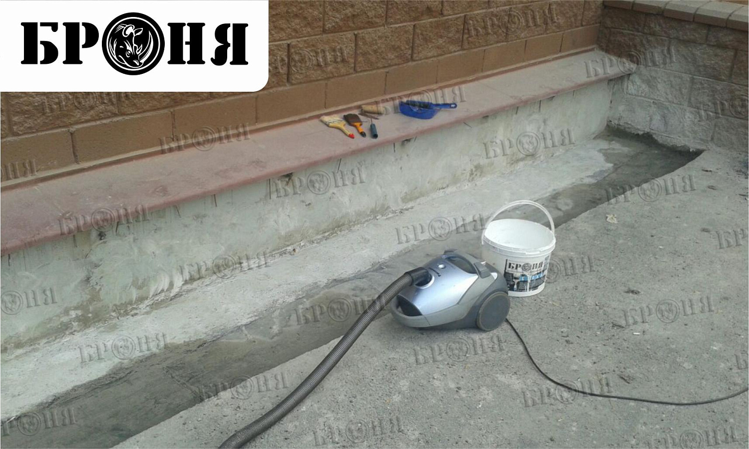 Полимерный гидроизолятор Броня АкваБлок испытания в г. Алматы