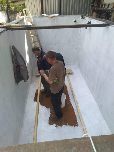 Применение БРОНЯ Акваблок Эффект на стенках резервуара водного аккумулятора холодной воды в г. Хабаровск (фото и видео)