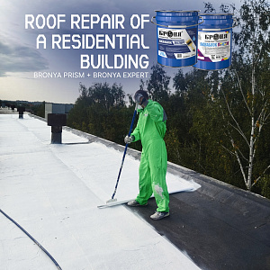 Apartment Building Roof Repair with "Bronya Prism" + "Bronya Expert" in Velikiye Luki, Pskov Region (photos)