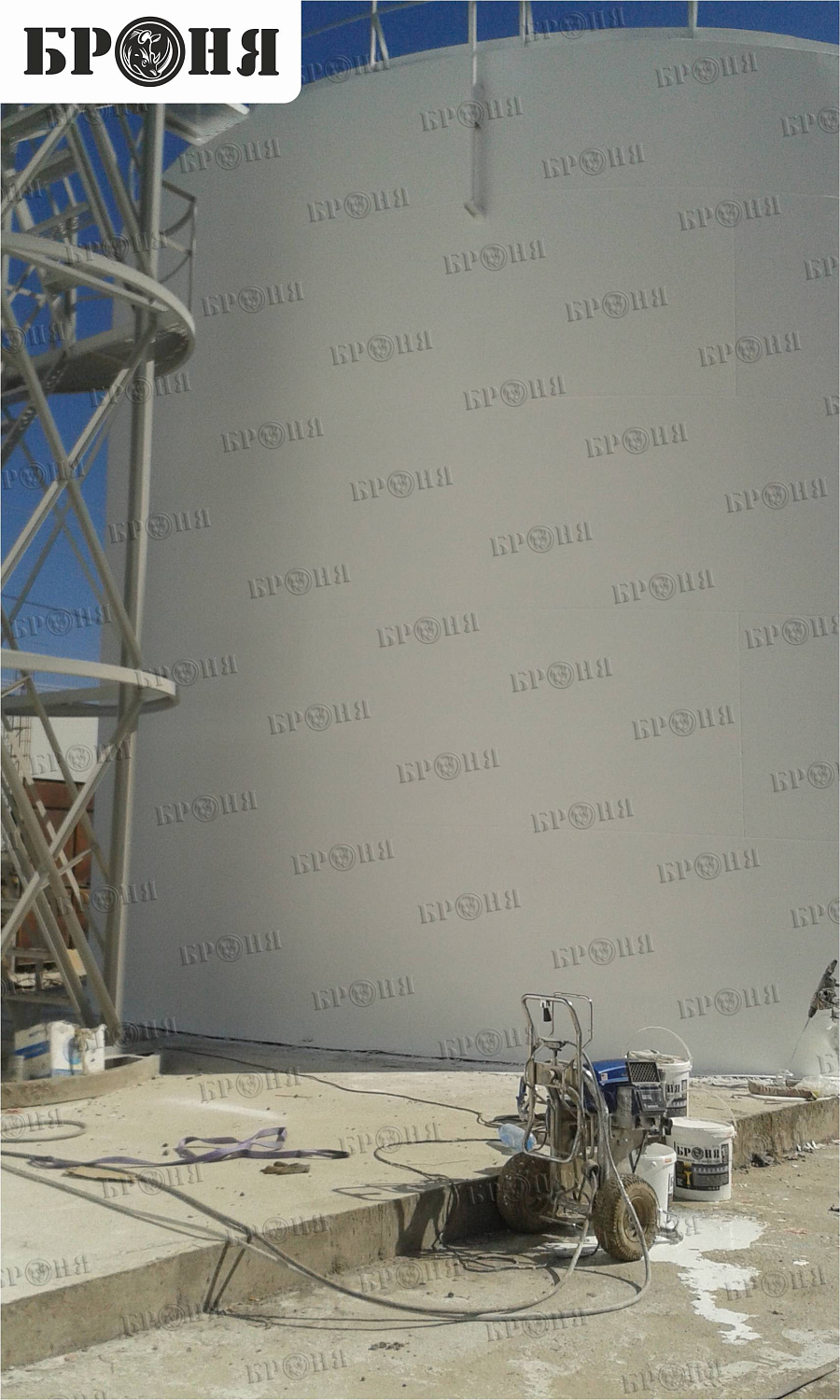 Bronya Thermal Insulation Insulation of Firefighting Tanks at the Almerek Oil Depot (Almaty)