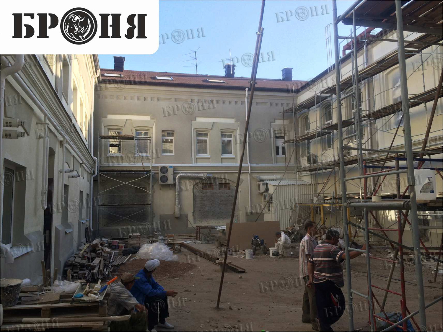 Thermal insulation Bronya on an architecture monument - Bonotel hotel in Astrakhan