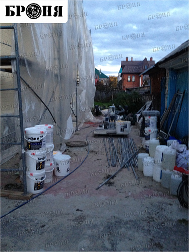Thermal insulation Bronya and Gydrophobizator Bronya on the facade of a cottage in Khanty-Mansiysk (photo)