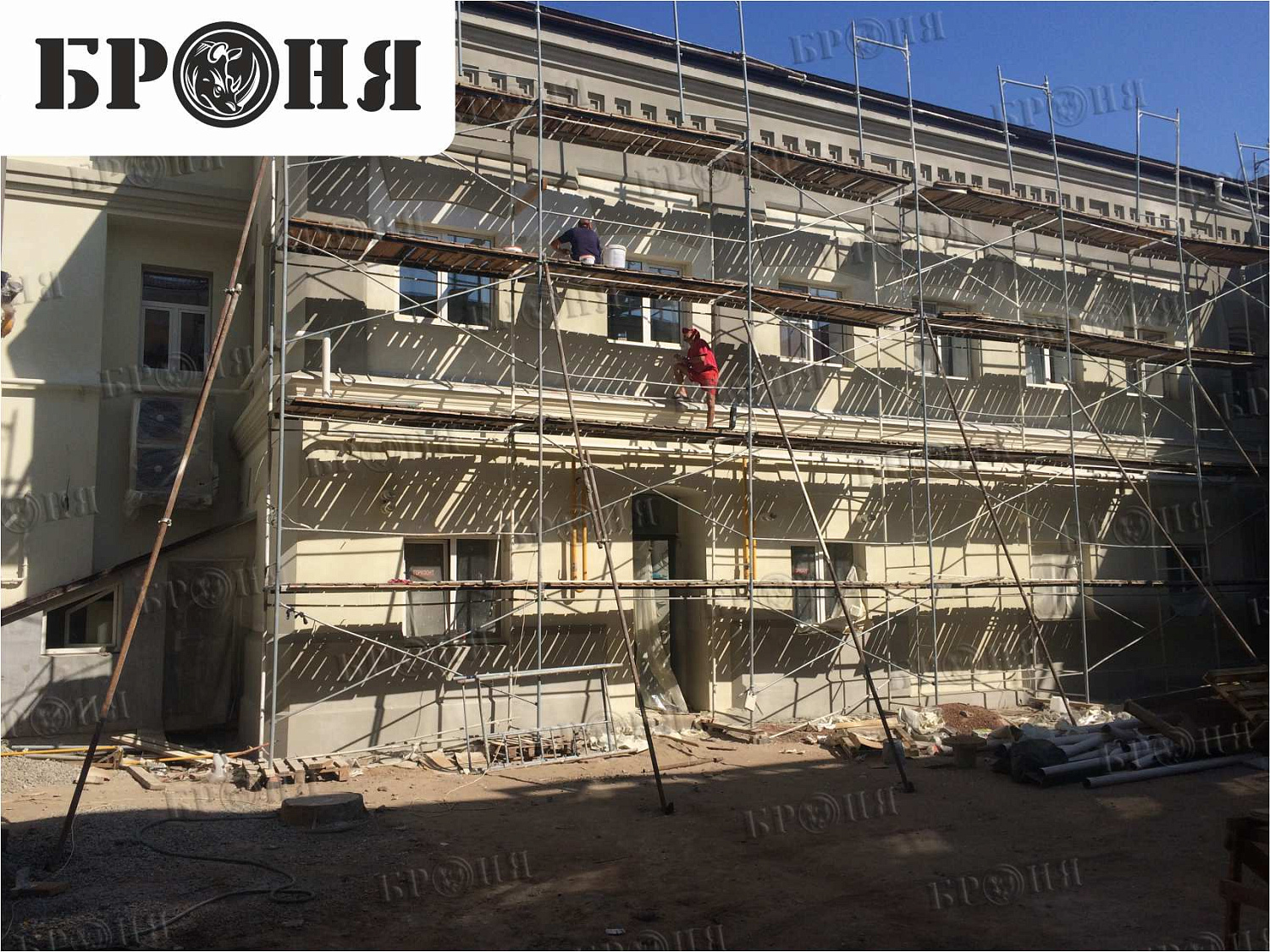 Thermal insulation Bronya on an architecture monument - Bonotel hotel in Astrakhan