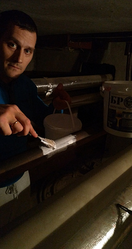 Отчёт о применении Броня Классик на трубе ГВС г. Санкт-Петербург (фото и видео)