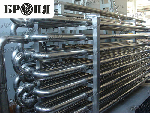 Bronya Thermal Insulation. Application on the holding tank of the finished product bottling line at MPBC Ochakovo.