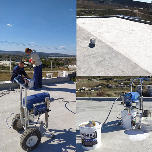 Применение Теплоизоляции Броня Фасад НГ в качестве первого этапа комплексной защиты эксплуатируемой кровли загородного коттеджа материалами Броня, республика Крым (фото и видео)