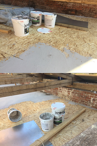 Bronya Light for insulating the roof of the refectory of the church of Dmitry Solunsky. from. Loznoe, Dubovsky district, Volgograd region (photo)