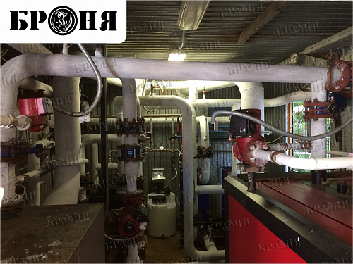 Теплоизоляция трубопровода на тепловом пункте в г. Октябрьск (фото)